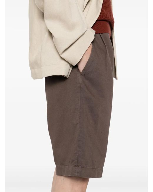 Zegna Brown Summer Chino Shorts for men