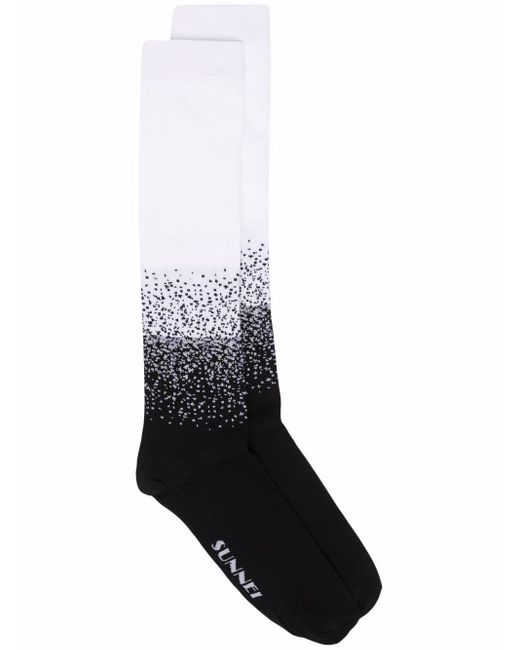 Sunnei Black Gradient-effect Socks
