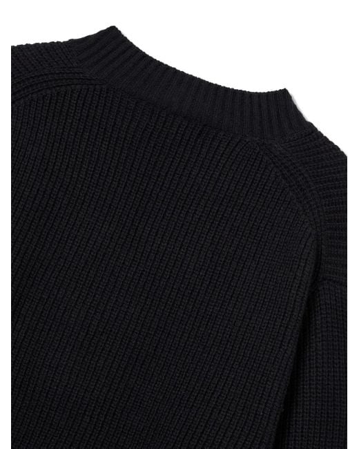 Studio Tomboy X Black Gerippter Pullover Mit V-Ausschnitt