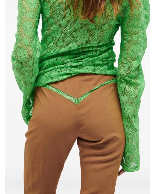 Kiko Kostadinov Green Dana Trousers