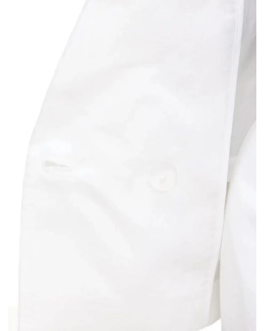 ARMANI EXCHANGE White Double-Breasted Blazer