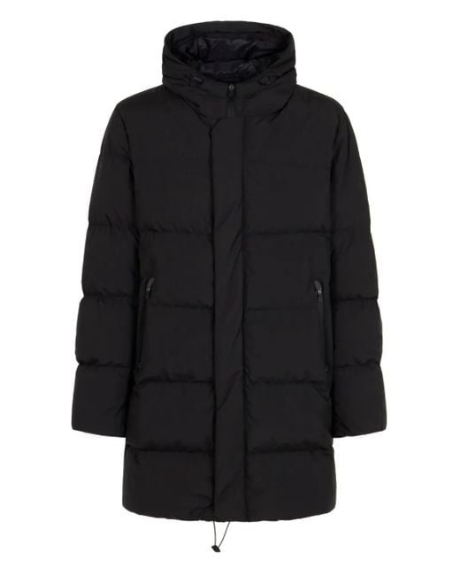 Herno Black Zip-Up Padded Jacket for men