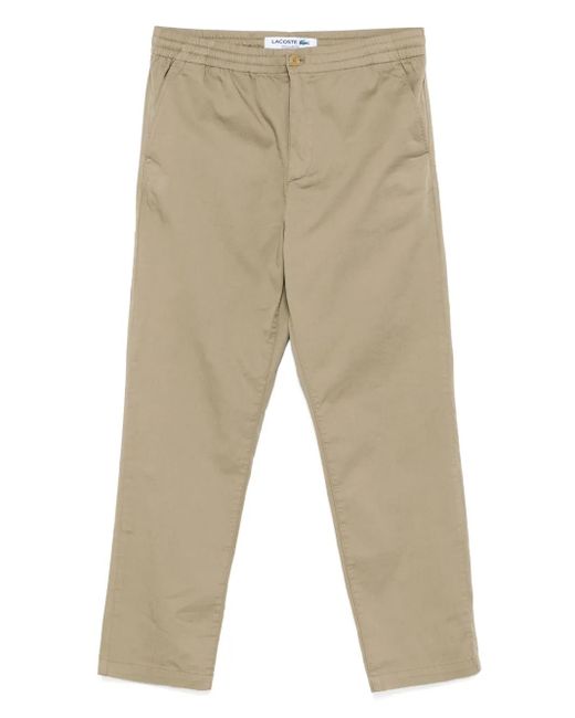 Lacoste Natural Logo-Patch Trousers for men