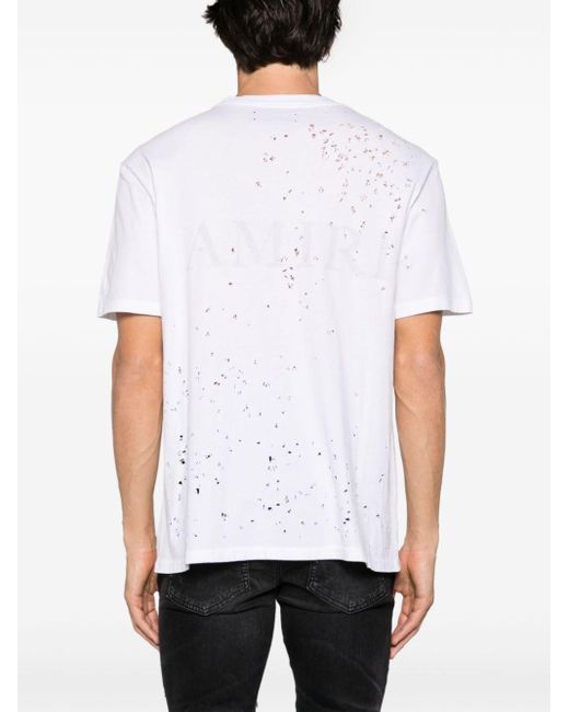 Amiri Core Shotgun T-Shirt im Distressed-Look in White für Herren