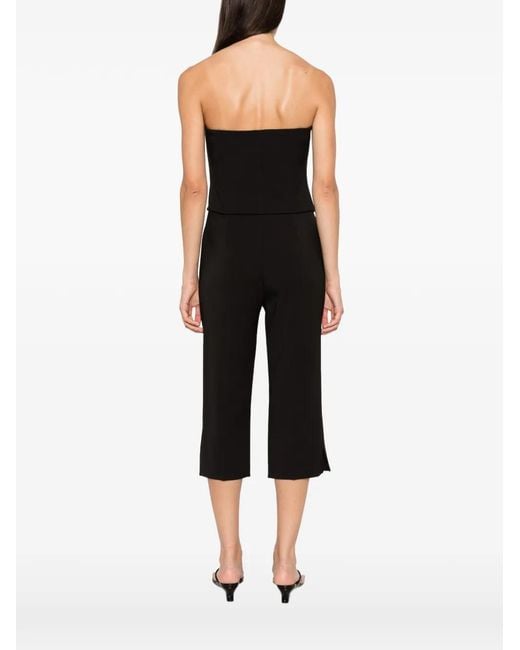 Imperial Black Strapless Button-Up Top
