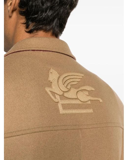 Etro Jas Met Enkele Rij Knopen in het Natural voor heren