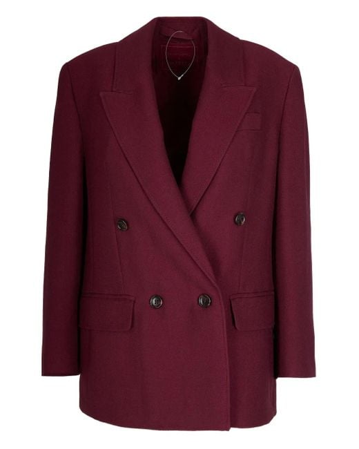 Marella Purple Double-Breasted Fluid Jacket