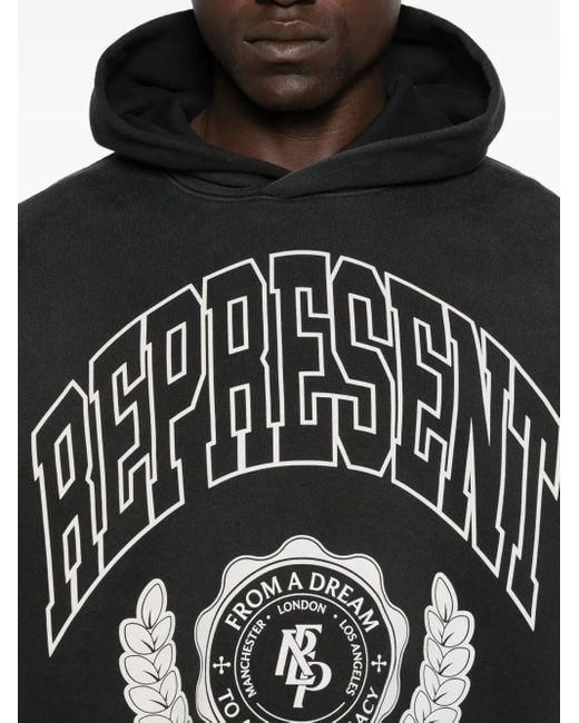メンズ Represent グラフィック パーカー Black