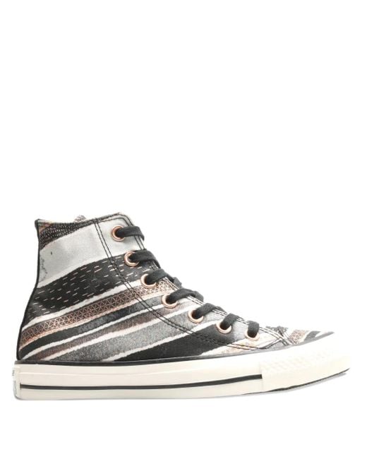 Sneakers A Righe di Converse in Black