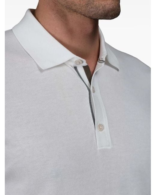 Moorer White Adolfo Polo Shirt for men