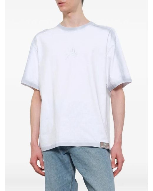 Feng Chen Wang White Logo-Embroidered T-Shirt for men