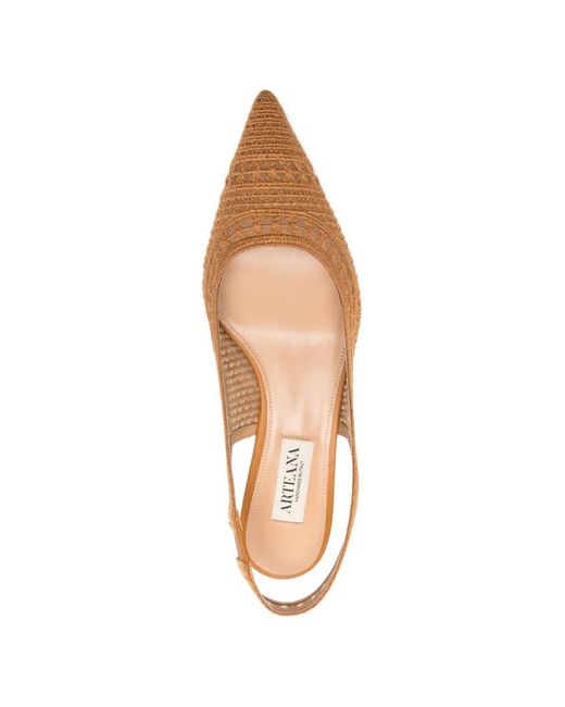 Arteana Natural Trieste Point-Toe Slingback Pumps