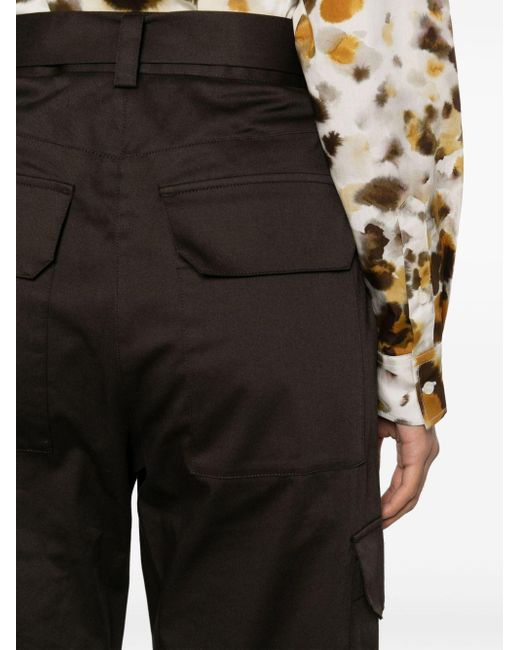 Pantalon cargo à taille haute MSGM en coloris Black