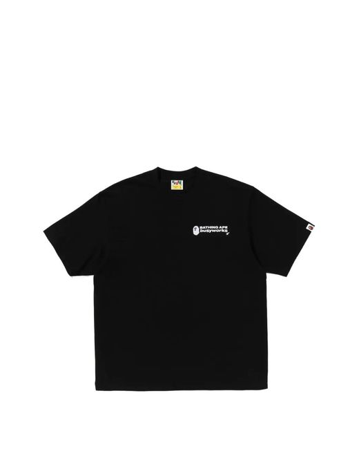 A Bathing Ape Black Logo-Print T-Shirt for men