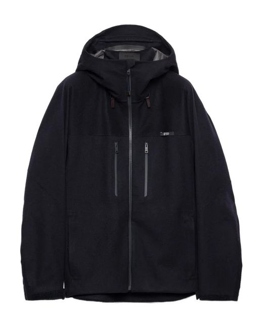 PRADA ジャケット Prada メンズ ブルー フーデッド ジップジャケット 【公式通販】