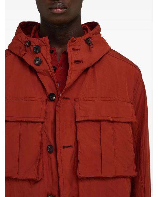 Ferragamo Kapuzenjacke mit Kordelzug in Red für Herren