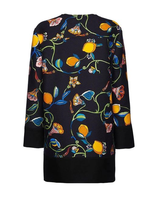 LaDoubleJ Blue Floral-Print Shift Dress