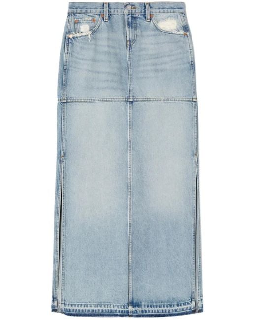 Re/done Blue Denim Skirt