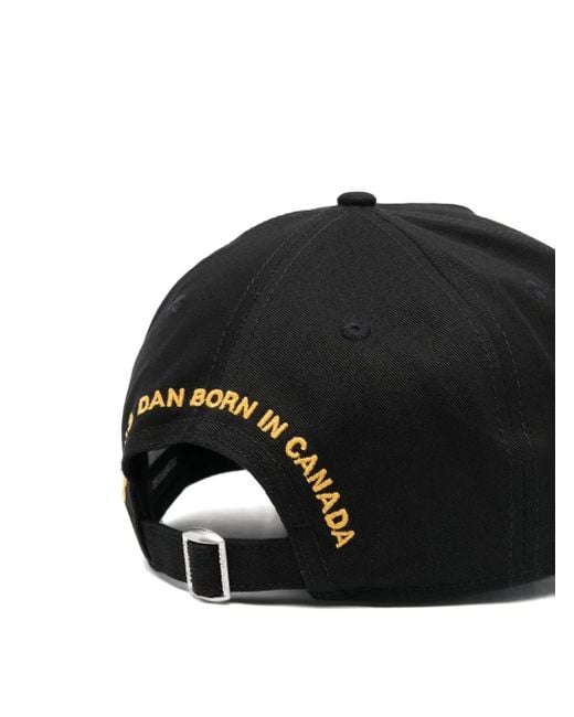 DSquared² Canadian Patch Baseball Cap Black for men
