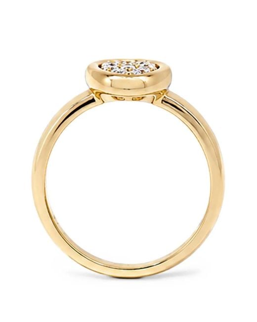 Yoj Metallic Loff Heart Crystal-Embellished Rings
