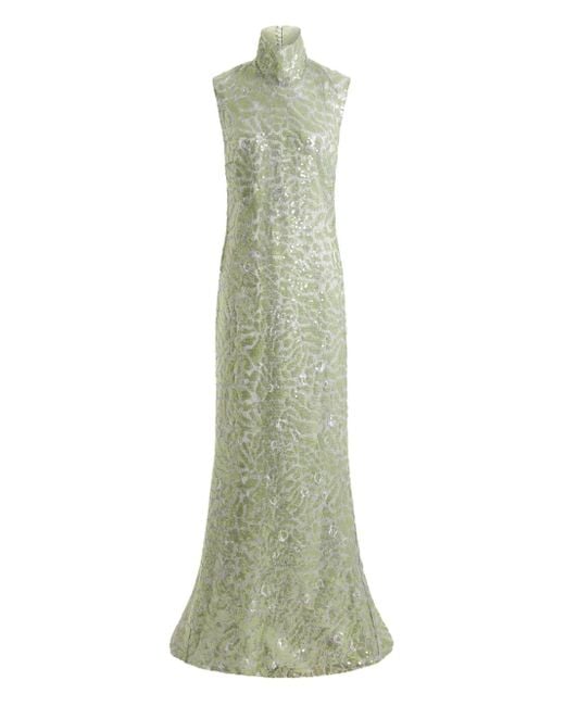 Robe Longue Zegli À Sequins 16Arlington en coloris Green