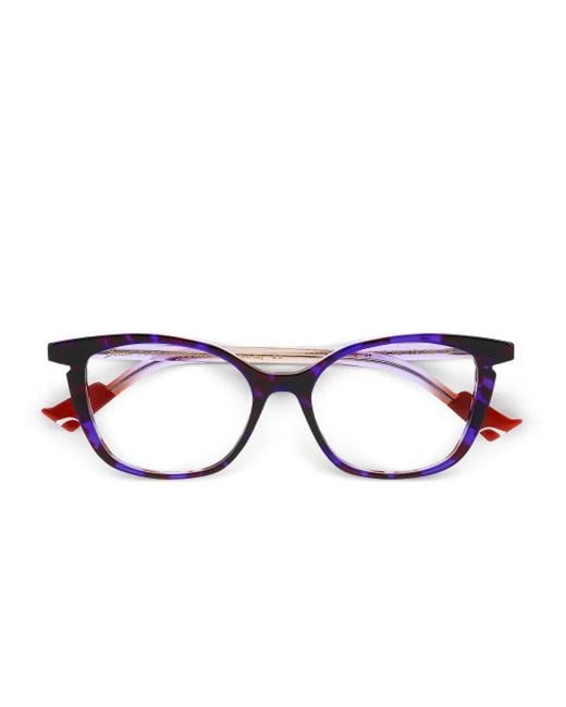 Face A Face Purple Brille Mit Eckigem Gestell