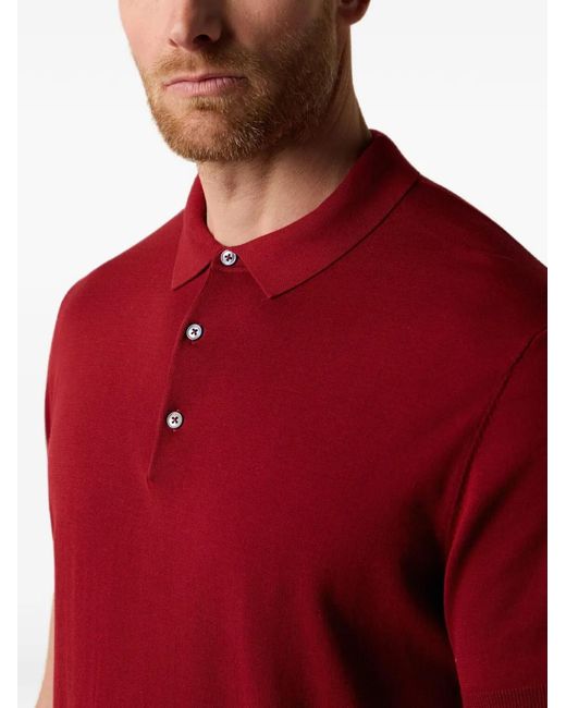 Brooks Brothers Red Short-Sleeve Half-Button Polo Shirt for men