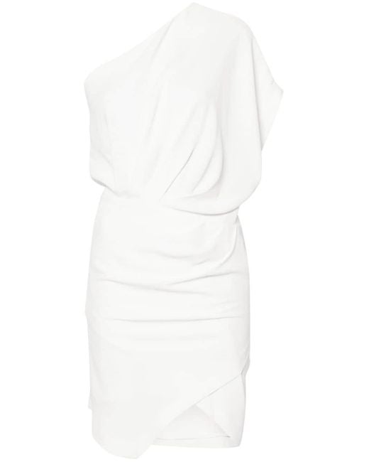 IRO White Camelia Asymmetric Mini Dress