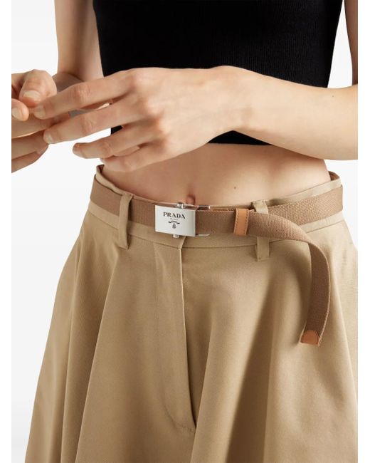 Prada Natural Chino Midi-Skirt