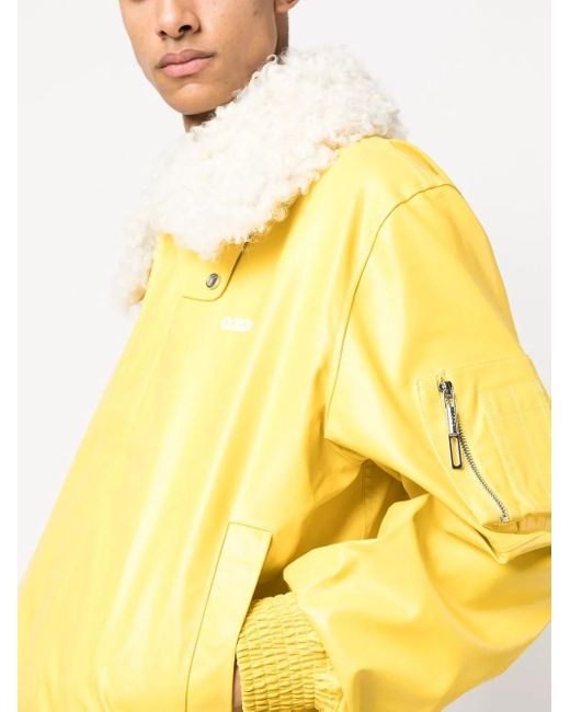 032c Yellow Tempest Bomber Jacket for men