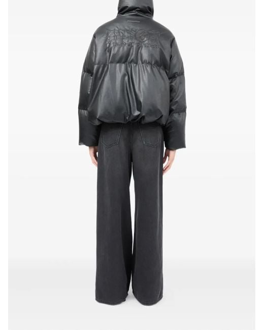 MM6 by Maison Margiela Donsjack Met Hoge Hals in het Black