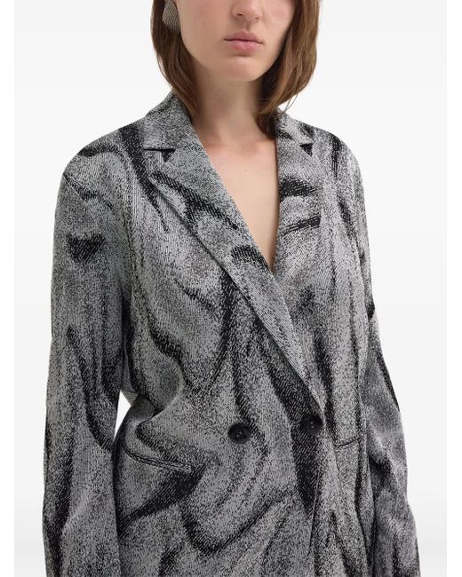 MACCAPANI Gray Tats Swirl Blazer