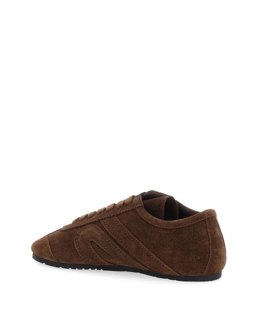 Jeffrey Campbell Brown Aleta Panelled Suede Sneakers