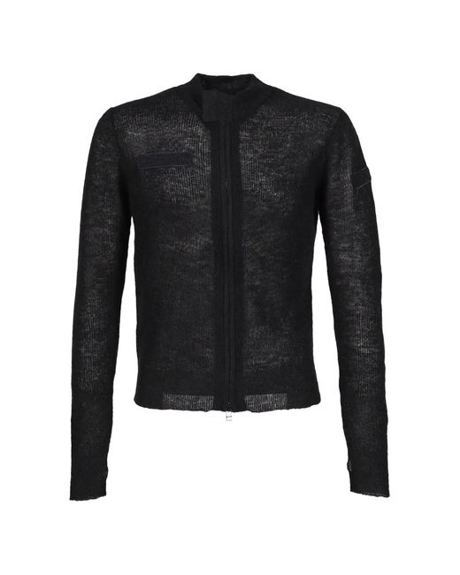 EPHMRL Black Zip-Up Knit Jacket for men