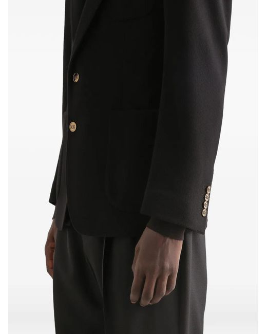 Dolce & Gabbana Black Veste En Cachemire Portofino À Poitrine Unique for men