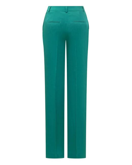 Alberta Ferretti Green Straight-Leg Trousers