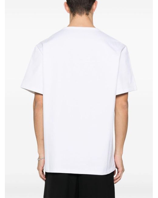 Alexander McQueen T-shirt Met Geborduurd Logo in het White voor heren