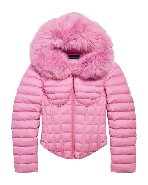 Balenciaga Pink Hooded Jacket