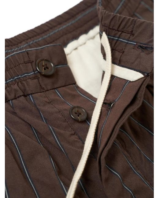 Universal Works Gray Pinstripe Trousers for men