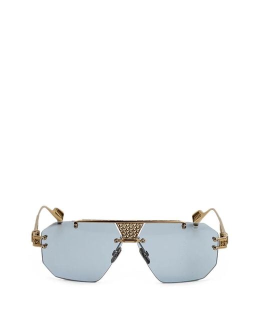 Cazal Blue 777 Geometric-Frame Sunglasses