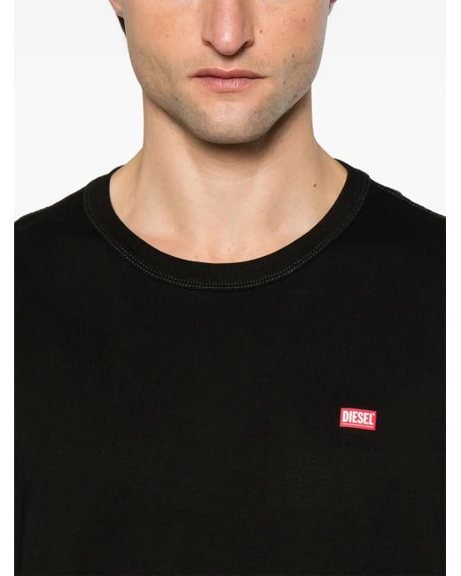 Camiseta con logo estampado DIESEL de hombre de color Black
