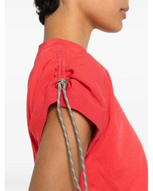 Coperni Logo-Embroidered Drawstring T-Shirt