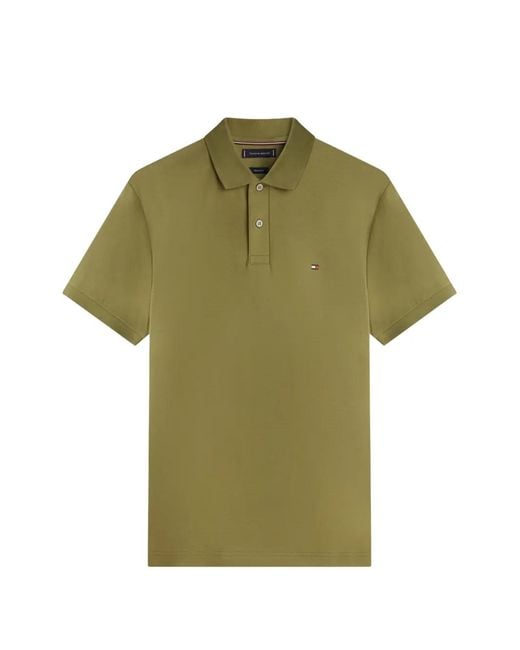 Tommy Hilfiger Green Short-Sleeve Logo-Detail Polo Shirt for men