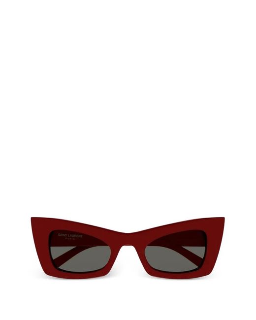 Saint Laurent Red Cat-Eye Frame Sunglasses