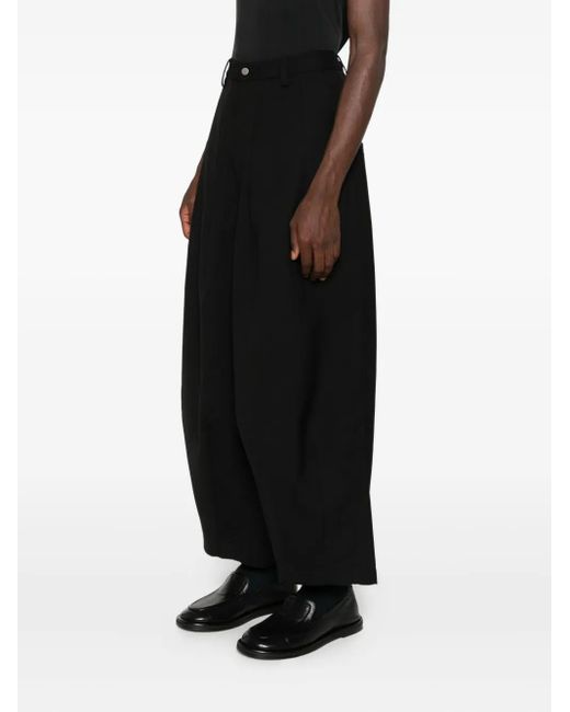 JOE CHIA Black Cloudfold Trousers for men