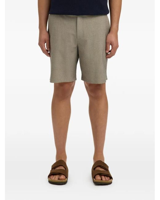 SELECTED Gray Buttoned Shorts for men