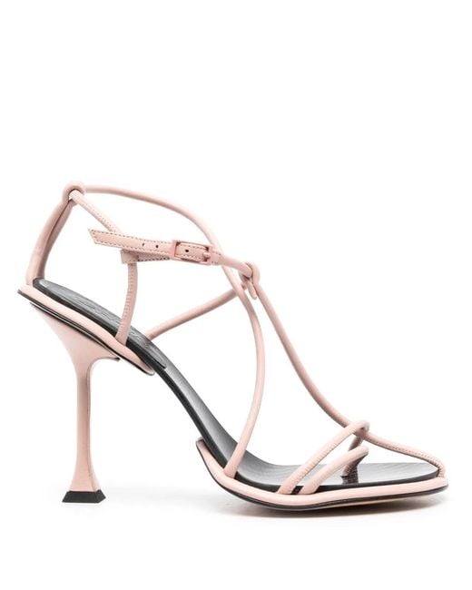 Lanvin White Straplight 110 Leather Sandals