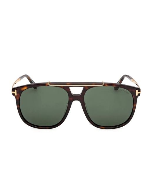 Tom Ford Green Navigator-Frame Sunglasses