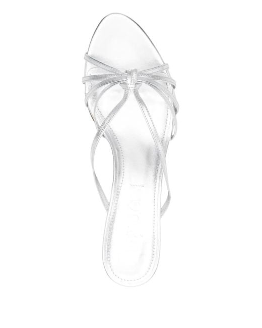 Aeyde White Abby Leather Heeled Sandals