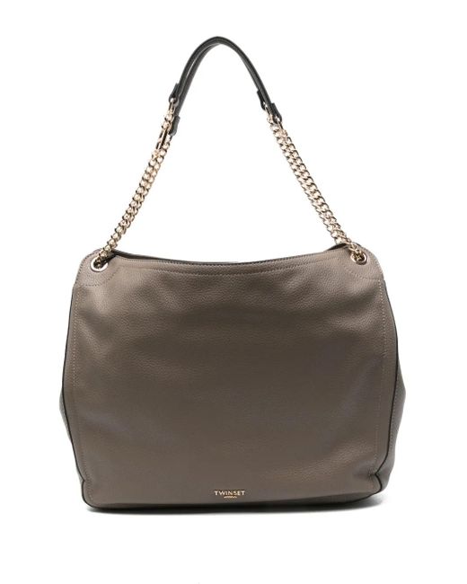 Twinset Gray Handtasche mit Kettenriemen
